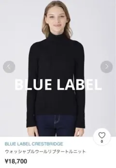 【美品】ブルーレーベル リブタートルニット
