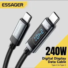 ESSAGER 240W デジタル表示充電ケーブル 2m