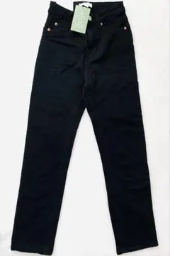新品H&Mストレートスキニーデニムパンツトラウザー黒ブラックZaraユニクロGU