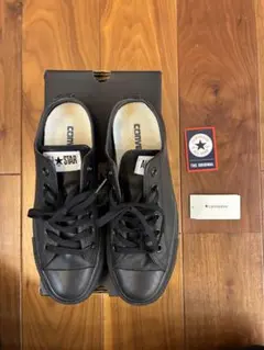 25cm LEA ALL STAR OX レザー オールスター ブラック