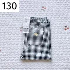 新品 130 petit main プティプラ 7分丈 レギンス チェック
