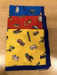 ミキハウス 車両デザイン ハンカチ 3枚セット