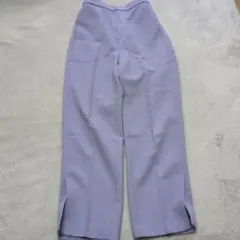 B:MING ラベンダー イージーパンツ スリット入り