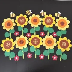 壁面飾り夏7月8月　ひまわりとはちのサムネイル