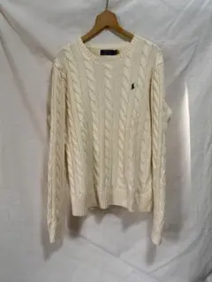 Polo Ralph Lauren ケーブルニットセーター Sアイボリー