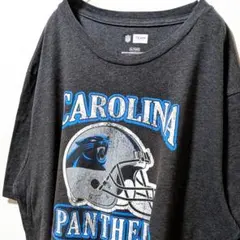 NFLカロライナパンサーズ ロゴ Tシャツ グレー 灰色 XL 古着
