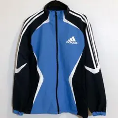 adidas アディダス 古着ジップジャケットトラックジャケット ジャージ青黒L