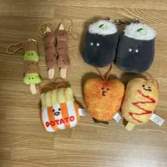 つぶらな瞳シリーズ 食べ物マスコット 5種セット