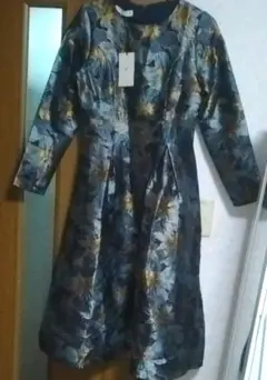 【新品タグ付き】ef. ジャガード刺繍フレアドレス