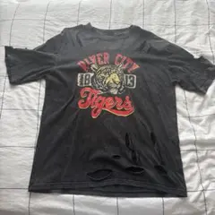 Tシャツ　ダメージ加工 黒のサムネイル