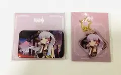 原神 神里綾華 公式正規品 記念グッズ スクエア缶バッジ アクリルキーホルダー