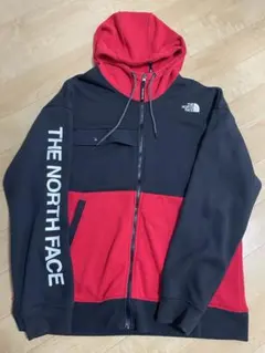 THE NORTH FACE フルジップパーカー L ブラック/レッド