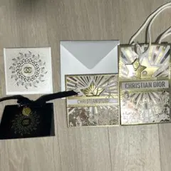 2025 DIOR CHANEL ホリデーギフトラッピング 紙袋 チャーム