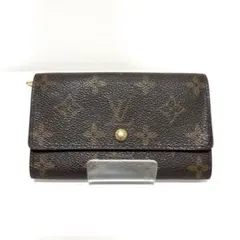 ルイヴィトン 二つ折り財布 モノグラム ポルトモネ ジップ 中古