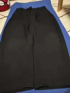 ブラック スラックス ポリエステル混紡