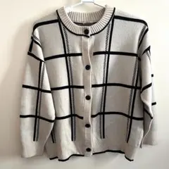エモダ　EMODA チェック柄 ニットカーディガン
