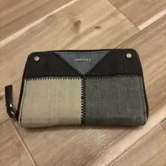DIESEL パッチワークデニム二つ折り財布