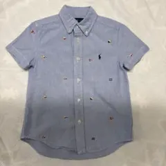 Ralph Lauren 水色 ポロシャツ 7歳