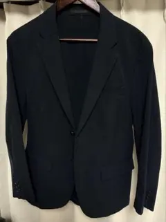 【美品】ユニクロ 感動ジャケット 2WAYストレッチ ネイビー L