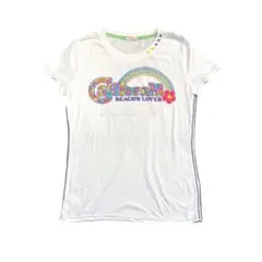 BLUE MOON BLUE サーフレインボープリント Tシャツ Mサイズ