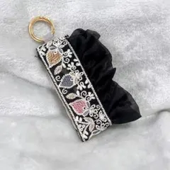 インド刺繍リボンストラップ