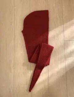 フード付きマフラー　ソフィーフード　手編み　棒針編み