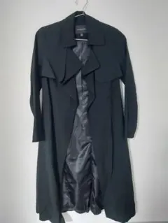 BANANA REPUBLIC 黒ロングコート フロントオープン XS