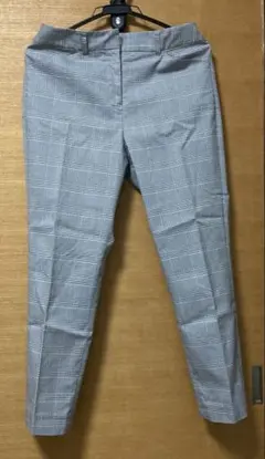 NATURAL BEAUTY BASIC チェック柄スラックス M
