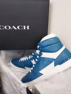 【ラスト1点】新品 COACH クリップ コート ハイ トップ シグネチャー