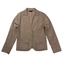 ピンクベージュ 綿　ジャケット 9号 オフィスカジュアル