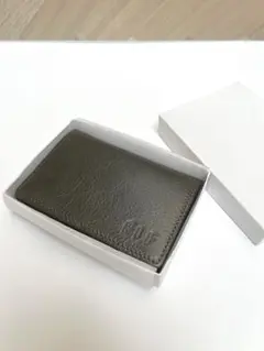 【新品】 ELF 銀座タニザワ 高級レザー 名刺入れ　ダークグリーン 日本製