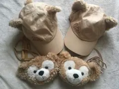 ディズニー　ダッフィー　帽子　キャップ　被り物　コイン　パスケース　ポシェット