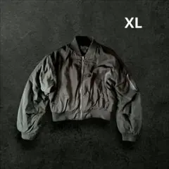 ​【短丈】MA-1 ボンバージャケット カーキ XL ユニセックス