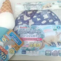ペティオ猫用アルミクールマット&猫用ひんやりけりぐるみ猫おもちゃ猫用おもちゃAのサムネイル