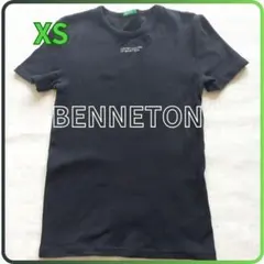 UNITED COLORS OF BENNETON Tシャツ　黒　ロゴT　XS