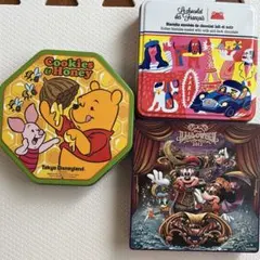 ディズニーの多様な缶3個セット