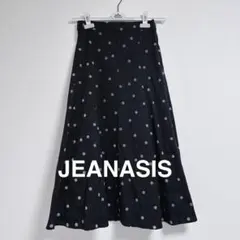 JEANASIS ジーナシス ドット柄 フレアスカート ロング丈
