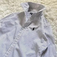 【美品】RALPH LAUREN ストライプシャツ 白黒 M相当