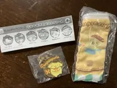 ポムポムプリン　キラキラ透明メタルチャーム　ガチャガチャ　ポーチ　サンリオ