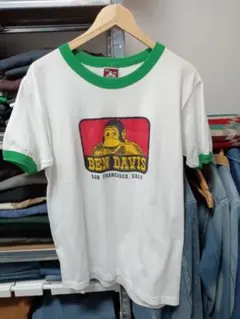 ふ*ば様 BEN DAVIS ベンデイビス　日本製リンガーTシャツ　グリーン
