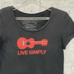 Patagonia LIVE SIMPLY ギターTシャツ ブラック パタゴニア
