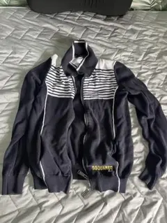 DSQUARED2 ネイビー ストライプ ジャージM