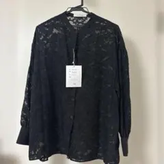 【新品】TYPYCLAPPY レース 長袖 ブラウス ブラック Lのサムネイル