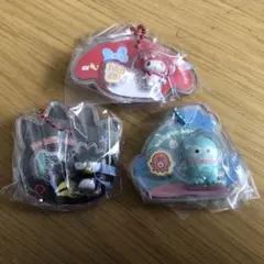 サンリオパッケージチャーム　マイメロ、バツ丸、ハンギョドン3個セット