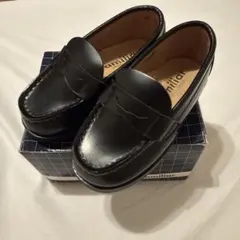 【美品】ファミリア 本革 ローファー 14cm