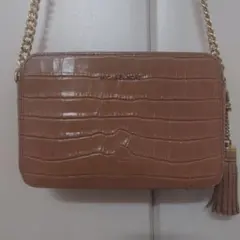 MICHAEL KORS ブラウンショルダーバッグ