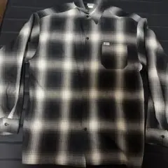 Cal Top ブラック・ホワイト チェックネルシャツ L
