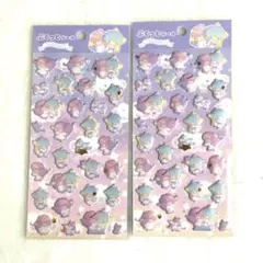 ★ダイソー★ぷくっとシール キキララ サンリオ リトルツインスターズ 2枚