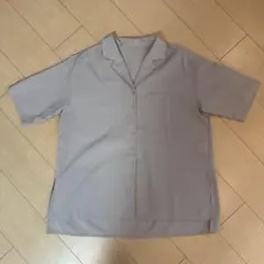 PAGEBOY 半袖開襟シャツ オープンカラーシャツ F グレージュのサムネイル