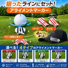 ゴルフアライメントマーカー　アライメント補助ツール　トランプモチーフ　パター練習のサムネイル